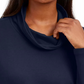 Karen Scott Women's Heather Long Sleeve Turtle Neck Blouse Top Size Navy PS