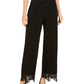 Alfani Women's Lace Hem Palazzo Pants Black Size PS