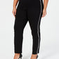 JM Collection Women's Plus Size Straight Leg Trousers  Black Size Small