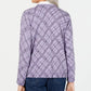 Karen Scott Women's Pamela Plaid Cardigan Purple Size Petite Small