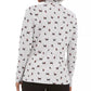 Karen Scott Women's Cats & Bows Printed Mock Neck Top Gray Size -PS