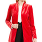 Calvin Klein Women's Long Velvet Blazer Red Size 4