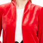 Calvin Klein Women's Long Velvet Blazer Red Size 4