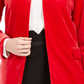 Calvin Klein Women's Long Velvet Blazer Red Size 4