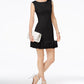 Donna Ricco Women's Ruffle Hem Sheath Dress Black Size 4