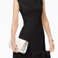 Donna Ricco Women's Ruffle Hem Sheath Dress Black Size 4