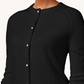 Karen Scott Women's Bead-Button Cardigan  Black Size XX-Large