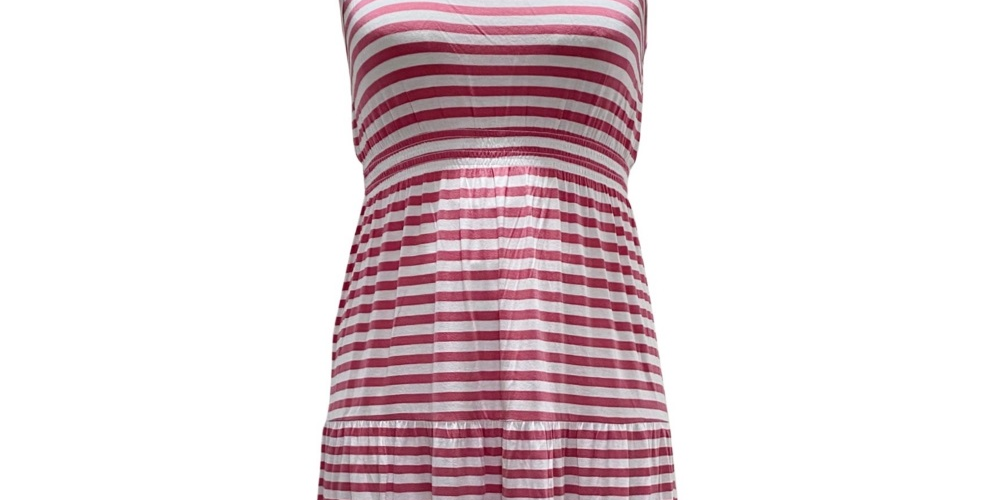 Style & Co Women's Striped Sleeveless Maxi Dress Pink Size X-Small