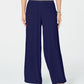 JM Collection Women's Petite Metallic-Detail Wide-Leg Pants Blue Size -PXL