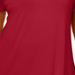 JM Collection Women's Plus Short Sleeve Top Red Size 0X