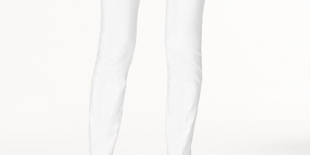 Alfani Women's Tummy Control Pull On Skinny Pants Short White Size 20X5