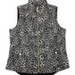 Charter Club Women's Vest Quilted Animal Print Zip White Size Medium