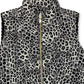 Charter Club Women's Vest Quilted Animal Print Zip White Size Medium