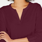 Charter Club Women's Supima Cotton Split-Neck Top Red Size XX-Large