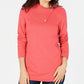 Karen Scott Women's Cotton Envelope Neck Sweater Pink Size X-Small