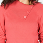 Karen Scott Women's Cotton Envelope Neck Sweater Pink Size X-Small