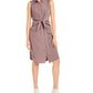 Alfani Women's Petite Tie-Front Shirtdress Pink Size 16 Petite