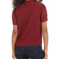 Maison Jules Women's Tie Front Clip Dot Blouse Wine Size X-Small
