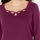 Karen Scott Women's Cotton Keyhole Stud Top Purple Size X-Small