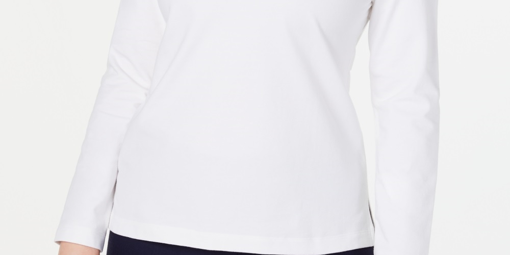 Karen Scott Women's Sport Lace Up Sweatshirt White Size X-Small