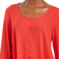 Style & Co Women's Swing Blouse Red Size Small
