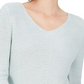 Style & Co Women's Ribbed V-Neck Cotton Sweater Blue Size Large
