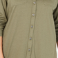 Karen Scott Women's Mixed-Media Button-Front Top Green Size X-Small