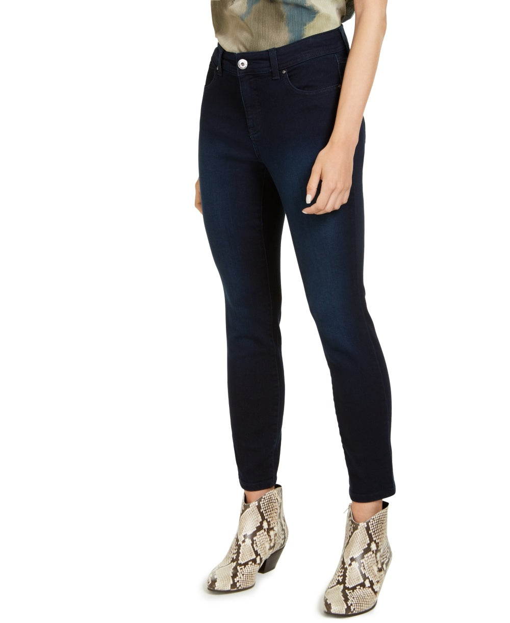 INC International Concepts Women's Skinny Ankle Jeans With Tummy Control Blue Size 4