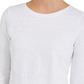 Charter Club Women's 3/4 Sleeve Printed Top White Size Small