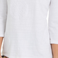Charter Club Women's 3/4 Sleeve Printed Top White Size Small