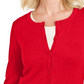 Karen Scott Women's Colorblocked Cardigan Red Size XX-Large
