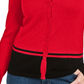 Karen Scott Women's Colorblocked Cardigan Red Size XX-Large