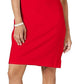 Karen Scott Women's Cotton Button Shoulder Dress Red Size Large