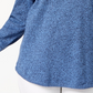 Karen Scott Women's Cotton Marled Curved Hem Top Blue Size X-Small