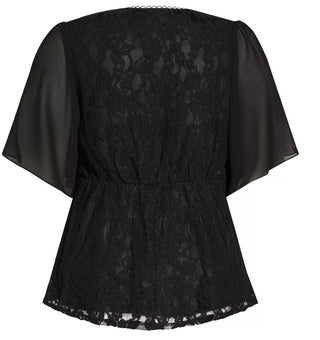 City Chic Women's Trendy Plus Size High Born Top Black Size 22W