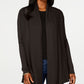 Karen Scott Women's Pointelle Collar Cardigan Brown Size PXL