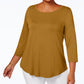 JM Collection Women's Plus Size Scoopneck Top Yellow Size 0X