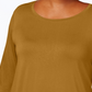 JM Collection Women's Plus Size Scoopneck Top Yellow Size 0X