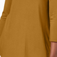 JM Collection Women's Three-Quarter-Sleeve Top Yellow Size Petite Small