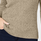 Karen Scott Women's Petite Marled Cotton Cable-Knit Sweater Beige Size PS