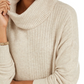 Style & Co Women's Ribbed Turtleneck Sweater Beige Size PL