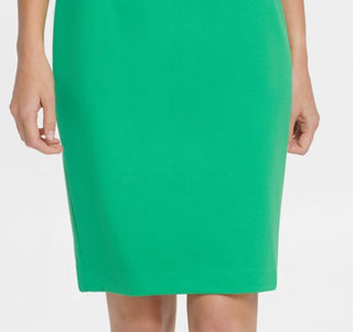 DKNY Women's Zippered Cap Sleeve V Neck Short Sheath Cocktail Dress Green Size 14