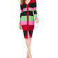 Planet Gold Junior's Metallic Stripe Cardigan Dress Red Size Large
