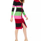 Planet Gold Junior's Metallic Stripe Cardigan Dress Red Size Large