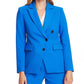 Vince Camuto Women's Asymmetrical Front Parisian Crepe Blazer Blue Size 6