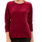 Karen Scott Women's Solid Long Sleeve Crew Neck Sweater Red Size X-Small
