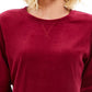 Karen Scott Women's Solid Long Sleeve Crew Neck Sweater Red Size X-Small