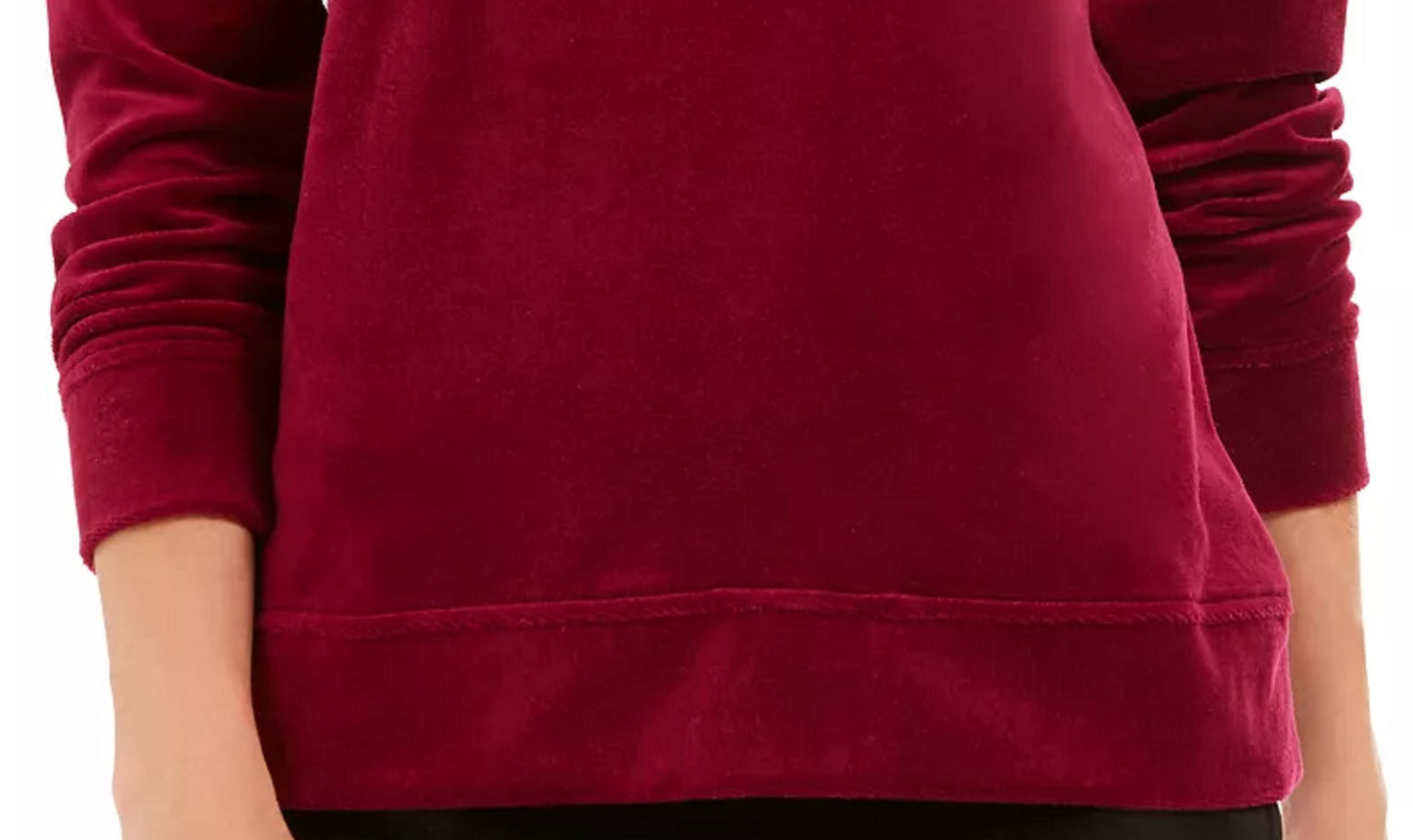 Karen Scott Women's Solid Long Sleeve Crew Neck Sweater Red Size X-Small