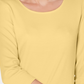Karen Scott Women's Scoop-Neck Top Yellow Size Large