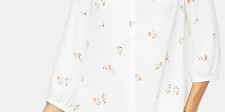 NYDJ Women's Pleated Blouse Blue Size X-Large